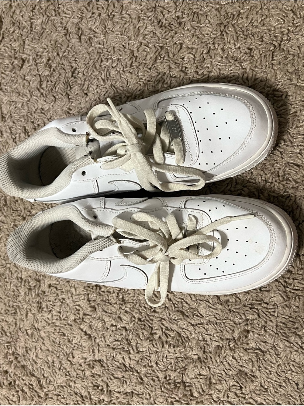 Nike White Kids Sneakers with Off-White Laces
